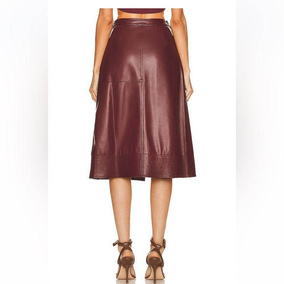 NEW Simkhai Bia Wrap Skirt in Merlot - Sz 02 - Picture 3 of 5